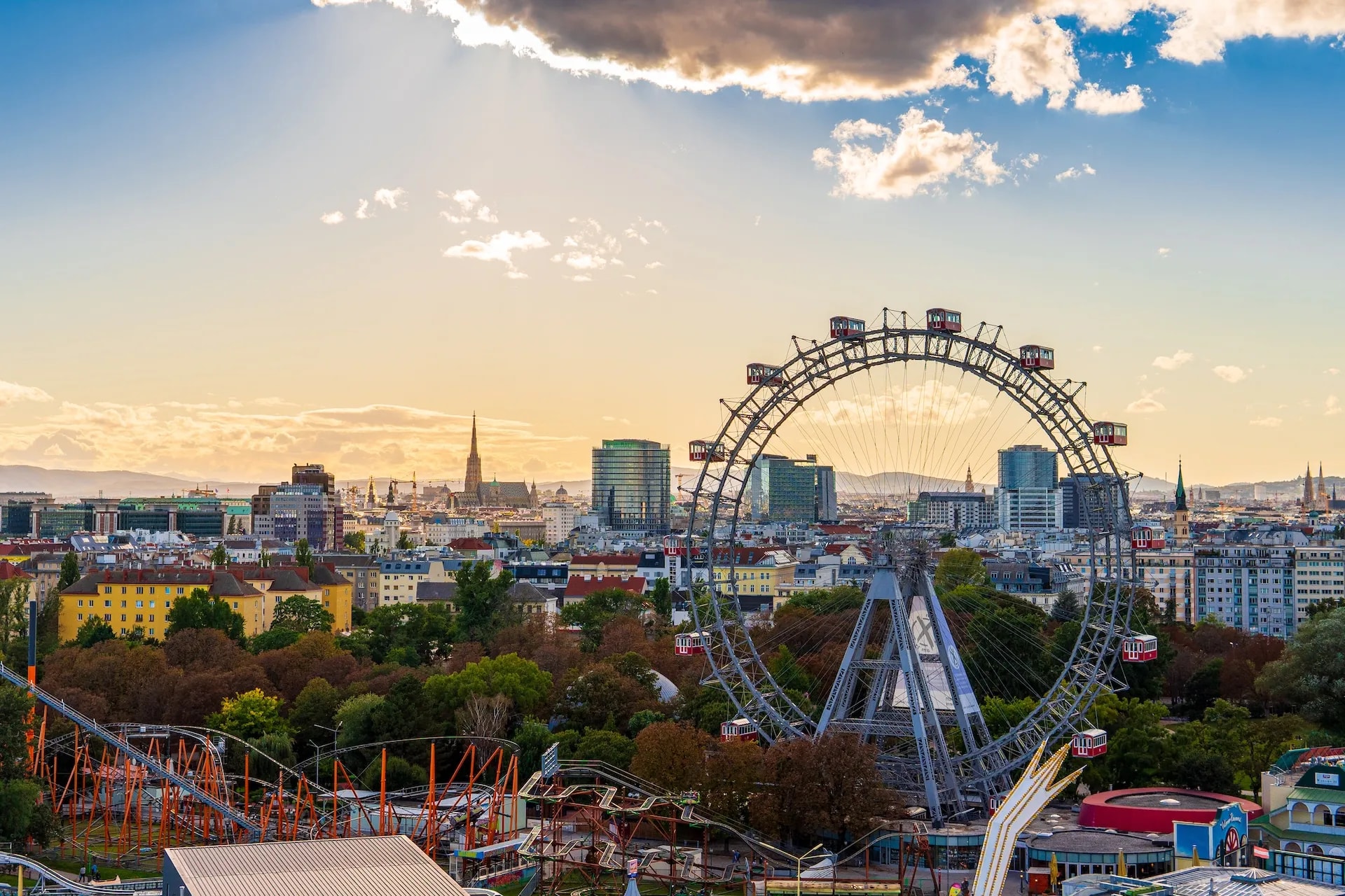 Vienna at sunset